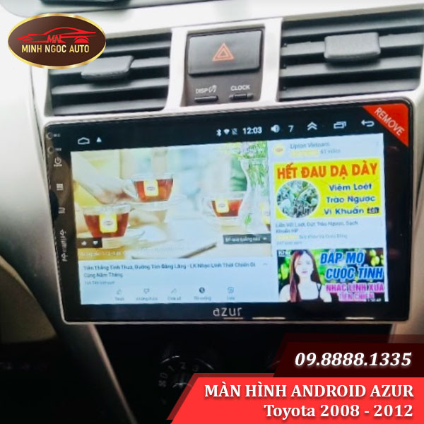 Màn hình Android Azur cho xe Toyota VIOS 2008 - 2012